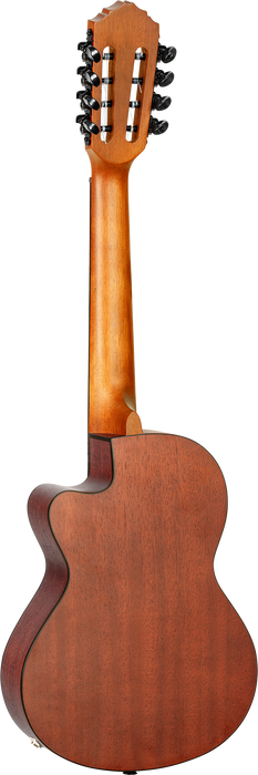 Ukulele tenorowe 8-strunowe elektroakustyczne Ortega RU4MM-CE-TE-8 Bonfire mahoń