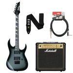 Zestaw gitara elektryczna Ibanez GRG121DX-MGS GRG superstrat z combo Marshall MG15G Gold