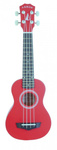 Zestaw ukulele sopranowe czerwone z pokrowcem + akcesoria Arrow PB10 R2 Soprano Red