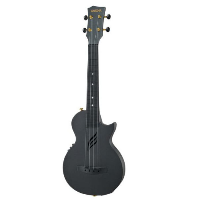 Ukulele koncertowe Cascha Carbon Fibre EQ HH 2258E czarne ukulele z pick-upem