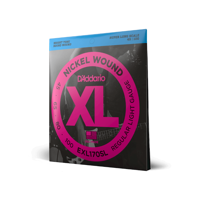 Struny do gitary basowej D'Addario EXL170SL Regular Light 45-100 Long Scale