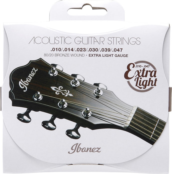 Struny do gitary akustycznej 6-strunowej Ibanez IACS61C 10-47 Extra Light (1 komplet)