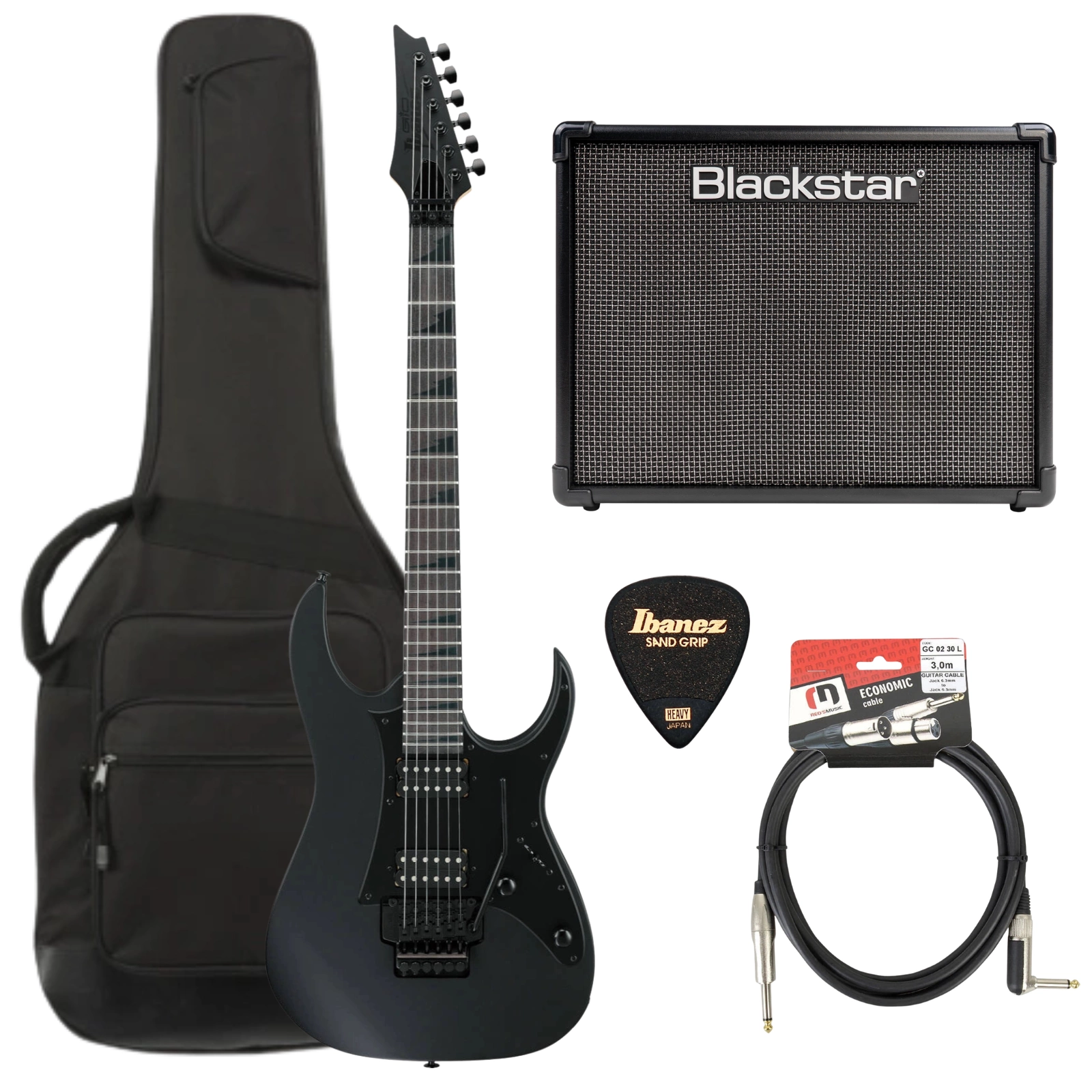 Ibanez GRGR330EXBKF GIO Series Electric Guitar in Black Flat