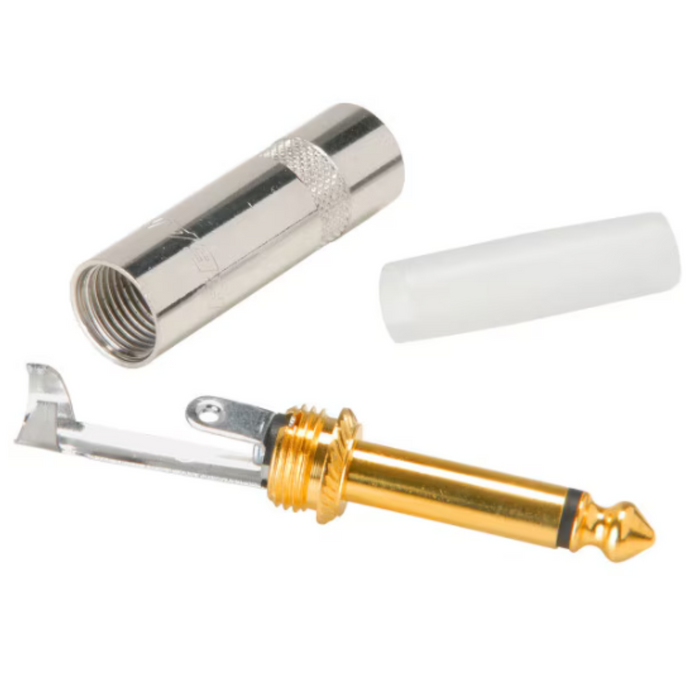 Wtyk jack 6,3mm mono Rean NYS224G ze złoconymi stykami
