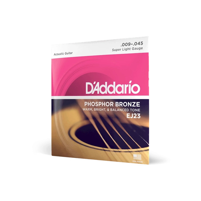 D'Addario EJ23 struny do gitary akustycznej Phosphor Bronze Super Light  09-45