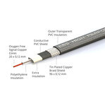 Złączka do efektów gitarowych EBS HP-10 High Performance Flat patch cable 10cm
