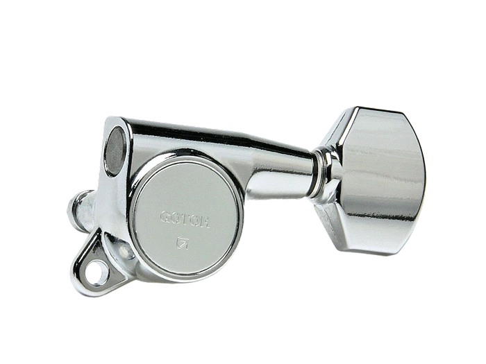 Klucze do gitary GOTOH SG381-07 L6 Chrome sześć lewych kluczy bez blokady Standard