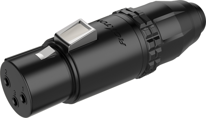 Wtyk XLR żeński 3-pin wodoodporny IP67 Roxtone RX3FWP-BG