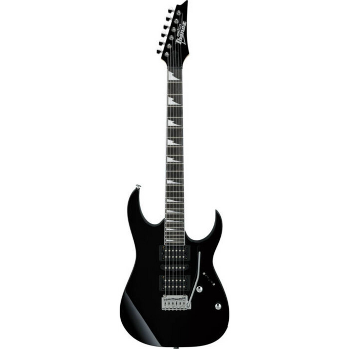Zestaw gitarowy Ibanez GRG170DX-BKN gitara elektryczna superstrat z combo Marshall MG15G Gold i akcesoriami Ibanez 