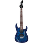 Gitara elektryczna niebieska Ibanez GRX70QA-TBB Transparent Blue Burst