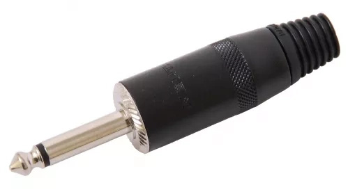 Wtyk jack 6,3mm głośnikowy mono Rean NYS225B czarny