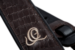 Pas do gitary skórzany Ortega OSCU-3 Dark Brown Lizzy ciemnobrązowy