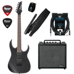 Zestaw gitara elektryczna Ibanez RG421EX-BKF z combo Ibanez IBZ10GV2 10W z akcesoriami
