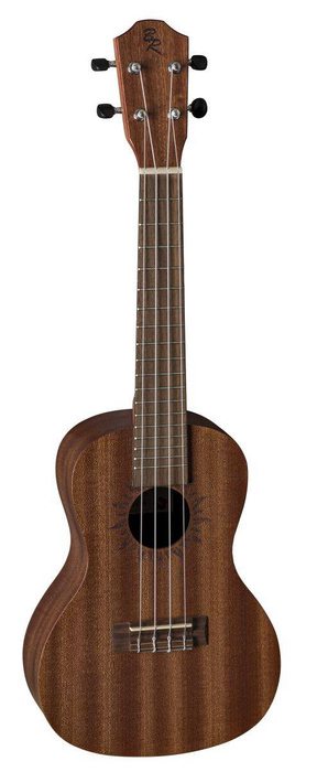 Ukulele koncertowe mahoniowe ciemny brąz z laserowym zdobieniem V2-C Sun