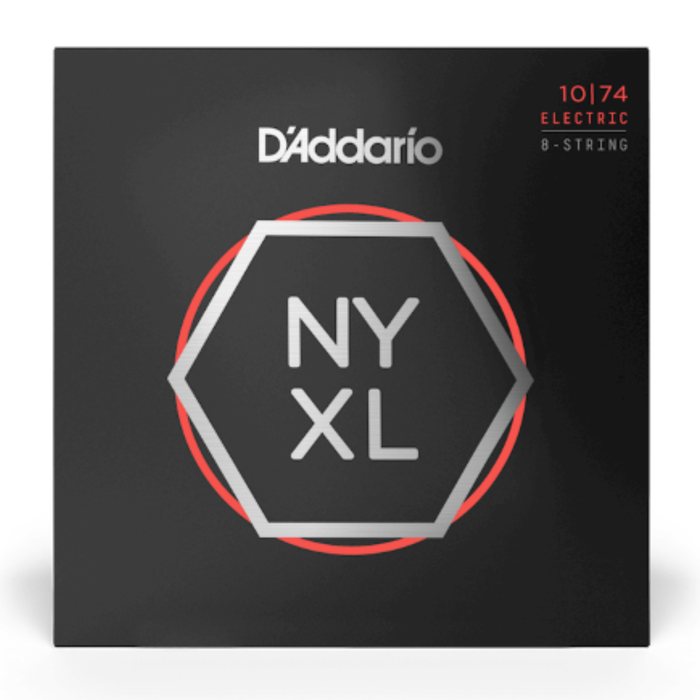 Struny do gitary elektrycznej D'Addario NYXL1074 Light Top/Heavy Bottom 8 strun 10-74