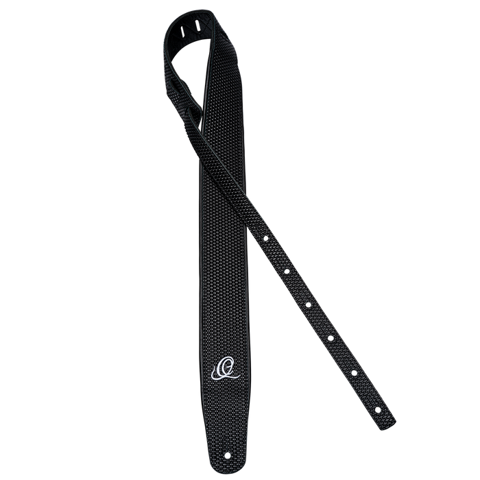 Pas do gitary skórzany Ortega OSCU-4 Black Braid czarny