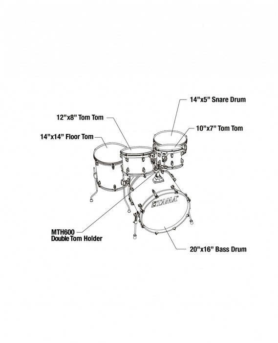 Zestaw perkusyjny Tama CK50RS-ISP Superstar Classic Shell Kit