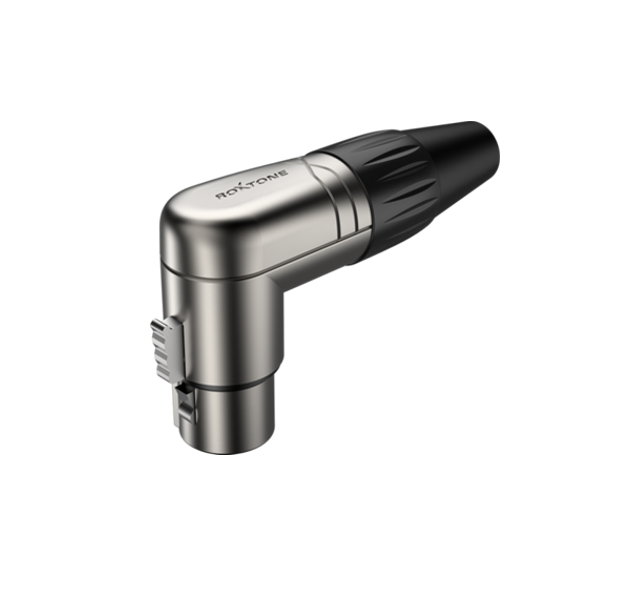 Gniazdo XLR żeńskie kątowe 3-pin Roxtone RX3RMP-NT