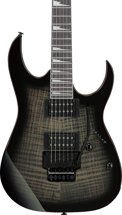 Zestaw gitara elektryczna Ibanez GRG320FA-TKS superstrat ze wzmacniaczem Orange Micro Dark i kolumną Orange PPC-108