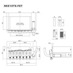 Mostek tremolo GOTOH NS510TS-FE7 czarny blok 42mm dwustronne tremolo 7-strunowe