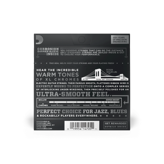 Struny do gitary elektrycznej D'Addario ECG25 Light 12-52