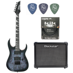 Zestaw gitara elektryczna Ibanez GRG121PAR-KBF superstrat z combo Blackstar ID:Core10 V4 Bluetooth 10W