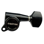 Klucze blokowane GOTOH SG381-07 MG L6 Czarne sześć lewych kluczy do gitary MG