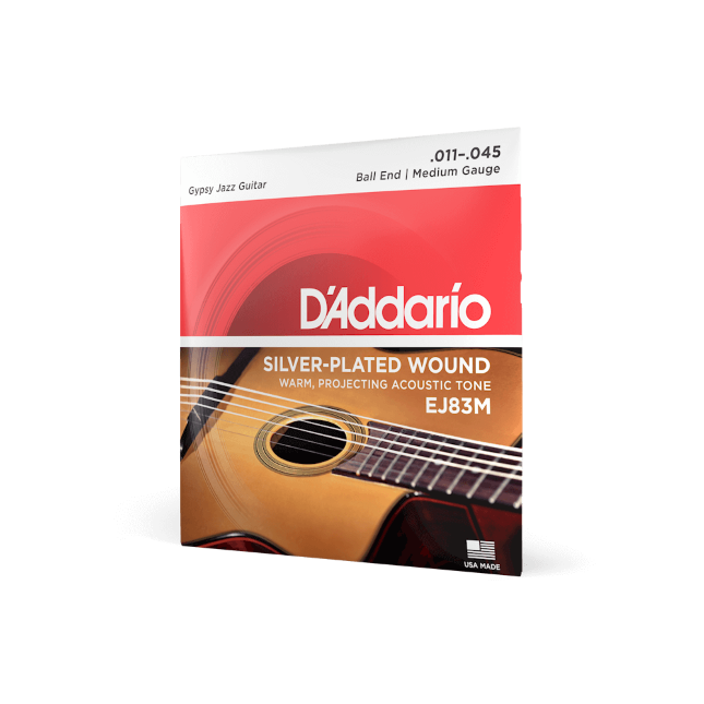 Struny do gitary akustycznej D'Addario EJ83M Medium Ball End Gypsy Jazz 11-45