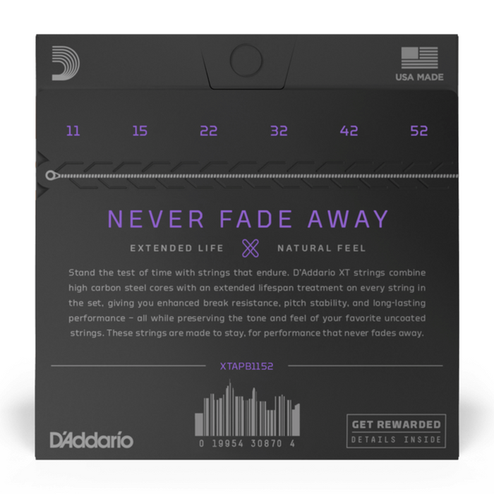 Struny do gitary akustycznej D'Addario XTAPB1152 Custom Light 11-52