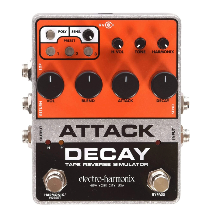 Attack Decay Electro Harmonix efekt gitarowy Tape Reverse Simulator