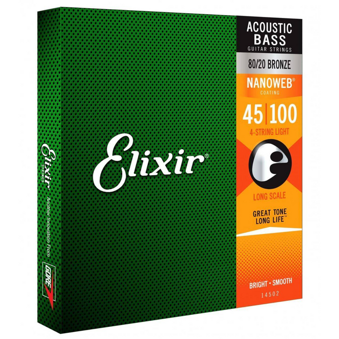 Elixir 14502 struny basowe-akustyczne 45-100 Acoustic Bass Light 