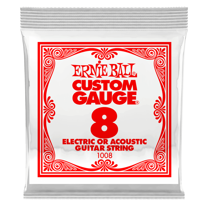 Ernie Ball Plain Steel Single .008  struna do gitary elektrycznej lub akustycznej