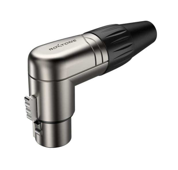 Gniazdo XLR żeńskie kątowe 3-pin Roxtone RX3RMP-NT
