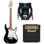 Zestaw gitara elektryczna Ibanez GRX40-BKN GIO z combo Marshall MG10G Gold
