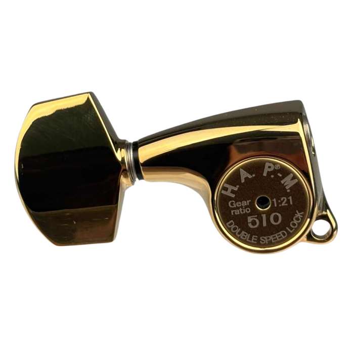 Klucze blokowane GOTOH SGL510Z-A01 HAPM złote L3+R3 trzy lewe, trzy prawe klucze do gitary HAP-M