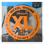 Struny do gitary elektrycznej D'Addario EXL140-8 Light Top/Heavy Bottom 10-74 do gitary 8-strunowej