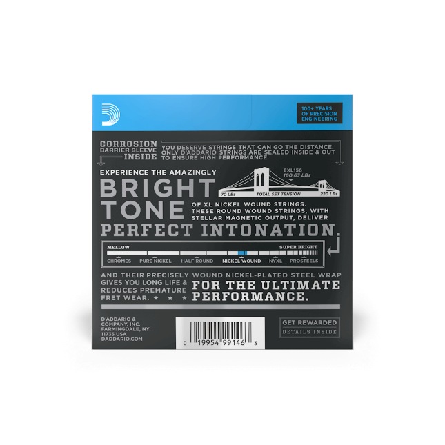Struny do gitary elektrycznej D'Addario EXL156 Fender Bass VI 24-84