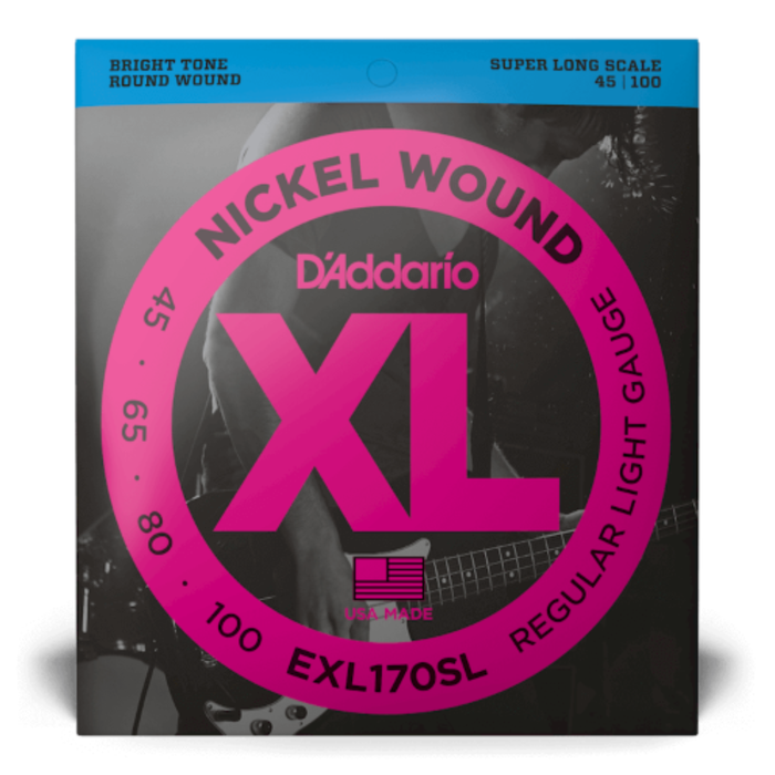 Struny do gitary basowej D'Addario EXL170SL Regular Light 45-100 Long Scale