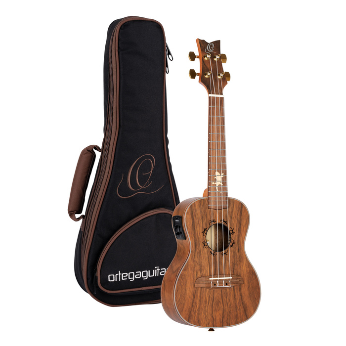 Ukulele koncertowe elektroakustyczne Ortega LIZARD-CC-GB paldao + pokrowiec