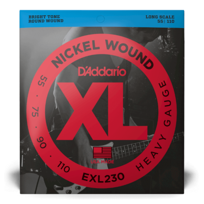 Struny do gitary basowej D'Addario EXL230 Heavy 55-110 Long Scale