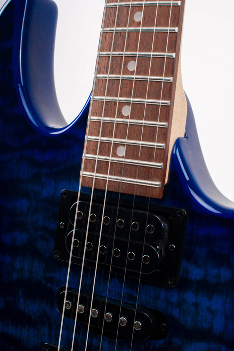 Zestaw gitara elektryczna Ibanez GRX70QA-TBB z dedykowanym pokrowcem Ibanez IGB540-BK
