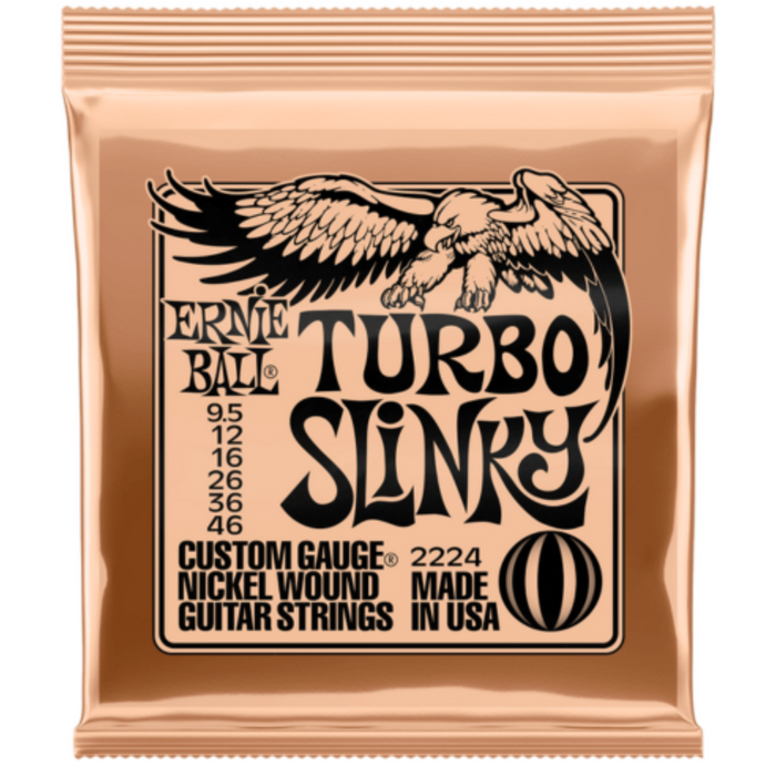 Ernie Ball 2224 Turbo Slinky Nickel Wound 9.5-46 struny do gitary elektrycznej