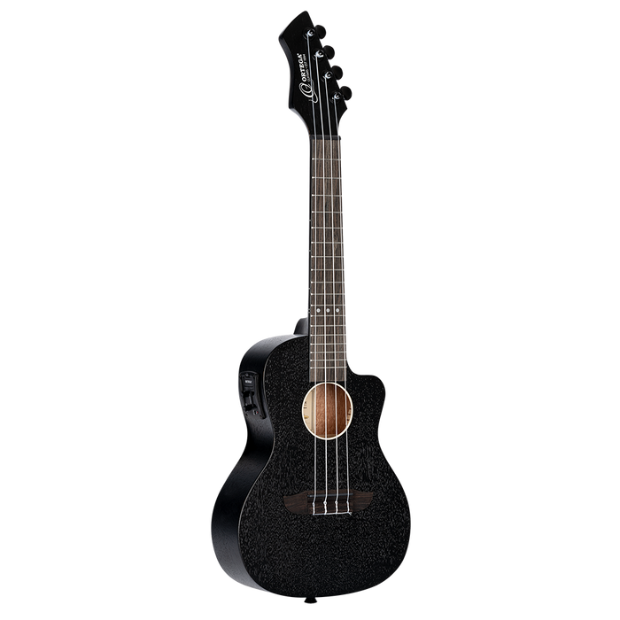 Ukulele koncertowe elektroakustyczne Ortega RUHZ-CE-SBK Horizon okoume czarne