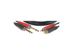 Kabel audio Klotz AT-CJ0200 2xJack-2xRCA 2m