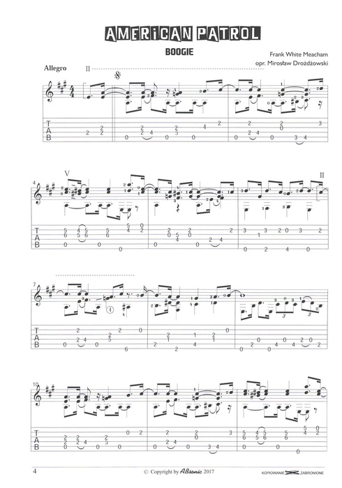 Gitara z tabulaturą - boogie i blues