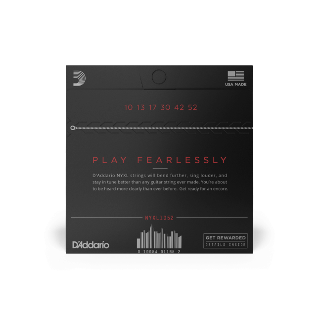 Struny do gitary elektrycznej D'Addario NYXL1052 Light Top/Heavy Bottom 10-52
