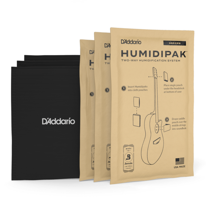 System kontroli wilgotności gitary D'Addario PW-HPK-04 Humidipak Absorb