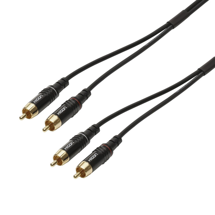 Kabel połączeniowy RCA-RCA niesymetryczny 2m Sommer SC-Onyx 1×0,25 mm² ON81-0200-SW