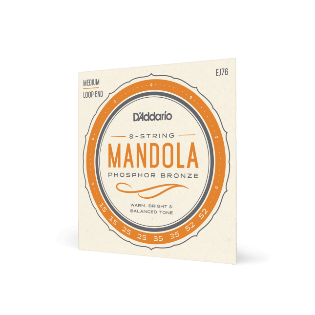 Struny do mandoliny D'Addario EJ76 15-52 Phosphor Bronze
