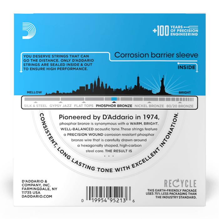 Struny do gitary akustycznej D'Addario EJ16-10P Light 10PACK 12-53
